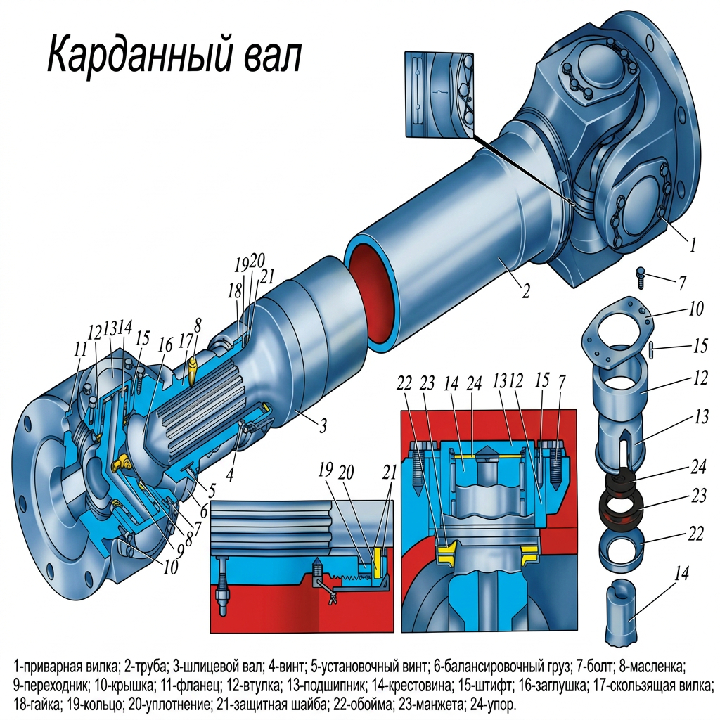 Замена карданного вала